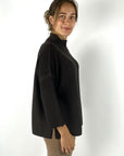 Hemisphere - 2524627-17 - Pull col montant wol - dark choco