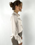 Hemisphere - 2526HENNI-5 - Seidenstretchbluse mit 2 Taschen - Sand