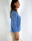 Hemisphere - 251X831-12 - Pullover mit durchbrochenen Ärmeln - 5202 Marinablau