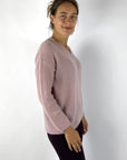 Hemisphere - 2522013-17 - Pull V cashmere/zijde - rose