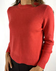 Hemisphere 2621320-4 cashmere pull ronde hals – Risk Red
