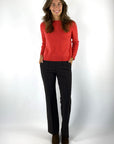 Hemisphere 2621320-4 cashmere pull ronde hals – Risk Red