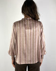 Hemisphere Faneli 262FANELI-6 zijden blouse – Roze Beige