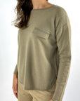 Hemisphere 2621328GR-4 cashmere pull met glitterdetail – Dried Herbs
