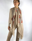 Hemisphere - Lelephant-CSML 242C - Schal Elefant Kaschmir beige