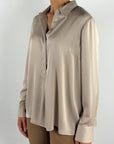 Hemisphere - 2326Hella/5 168 - Bluse Polokragen Seide - beige