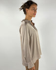 Hemisphere - 2326Hella/5 168 - Bluse Polokragen Seide - beige