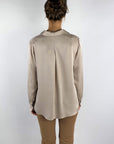 Hemisphere - 2326Hella/5 168 - Bluse Polokragen Seide - beige