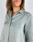 Hemisphere - 25101RINDA-5 - Blusen-Cardigan Leinen - 5206 Salbei