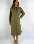 Hemisphere - 25105jana-5 - Hemdkleid Paper Touch - Khaki