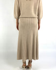 Hemisphere - 2514601H-17 - Rock lang plissiert Merino - warm sand