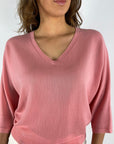 Hemisphere - 2514605-17 - Pull V Merino - 4333 Pfirsich