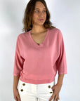 Hemisphere - 2514605-17 - Pull V Merino - 4333 Pfirsich