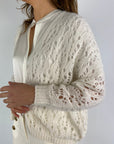 Hemisphere - 251C551-17 - Gillet-Poncho, offener Strick - 1010 Milch