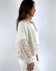 Hemisphere - 251C551-17 - Gillet-Poncho, offener Strick - 1010 Milch