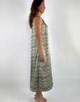 Hemisphere - 251Fassi-6 - Neckholderkleid Seidendruck - 25MC khaki