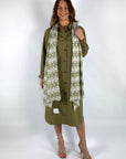 Hemisphere - KAILA CS - Kaschmir-Seidenschal H - 251E khaki ecru