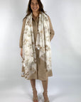 Hemisphere - MILIK - Kleiner Elefantenschal - 251A Off-White/Camel