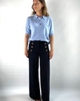 Hemisphere - 2421342-4 - Polopull 100% Kaschmir - eisblau