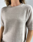 Hemisphere - 2425717-4 - Halbarmpullover mit Streifenmuster - beige