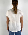 Hemisphere - 25101-RALMA-5 - Bluse mit Flügelärmeln aus Leinen - weiß