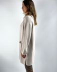 Hemisphere - 2425708-4 - Strickjacke Schalkragen 2 Taschen - beige