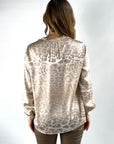 Hemisphere - 242FELDU-6 - Seidenhemdbluse mit Leopardenmuster - Karamell