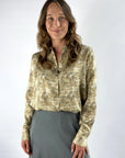 Hemisphere - 2426HELLA-P - Hemdbluse Print - Mint Camel
