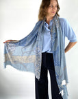 Hemisphere - Leule-Schal 242C - Schal 70/200 Eule blau - 242C