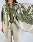 Hemisphere - MEOS CS 251C - Leopardenschal - olivbeige