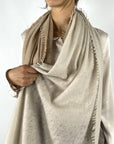 Hemisphere - Tomiombre-CL 252E - Sjaal dégradé 100% cashmere - beige/camel