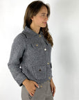 Hemisphere - 252B108-4 - Vest kort gouden knopen - anthraciet