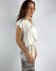 Hemisphere - 2416HERDES-5 - Seidenstretch-Hemdbluse - Off White