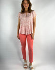 Hemisphere - 2418PALMA-P - Ärmellose Bluse mit Paisley-Print in Pink
