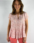 Hemisphere - 2418PALMA-P - Ärmellose Bluse mit Paisley-Print in Pink