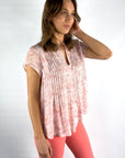 Hemisphere - 2418PALMA-P - Ärmellose Bluse mit Paisley-Print in Pink