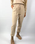 Antonelli Firenze - Roda - Flanellhose mit Gummizug - Sand