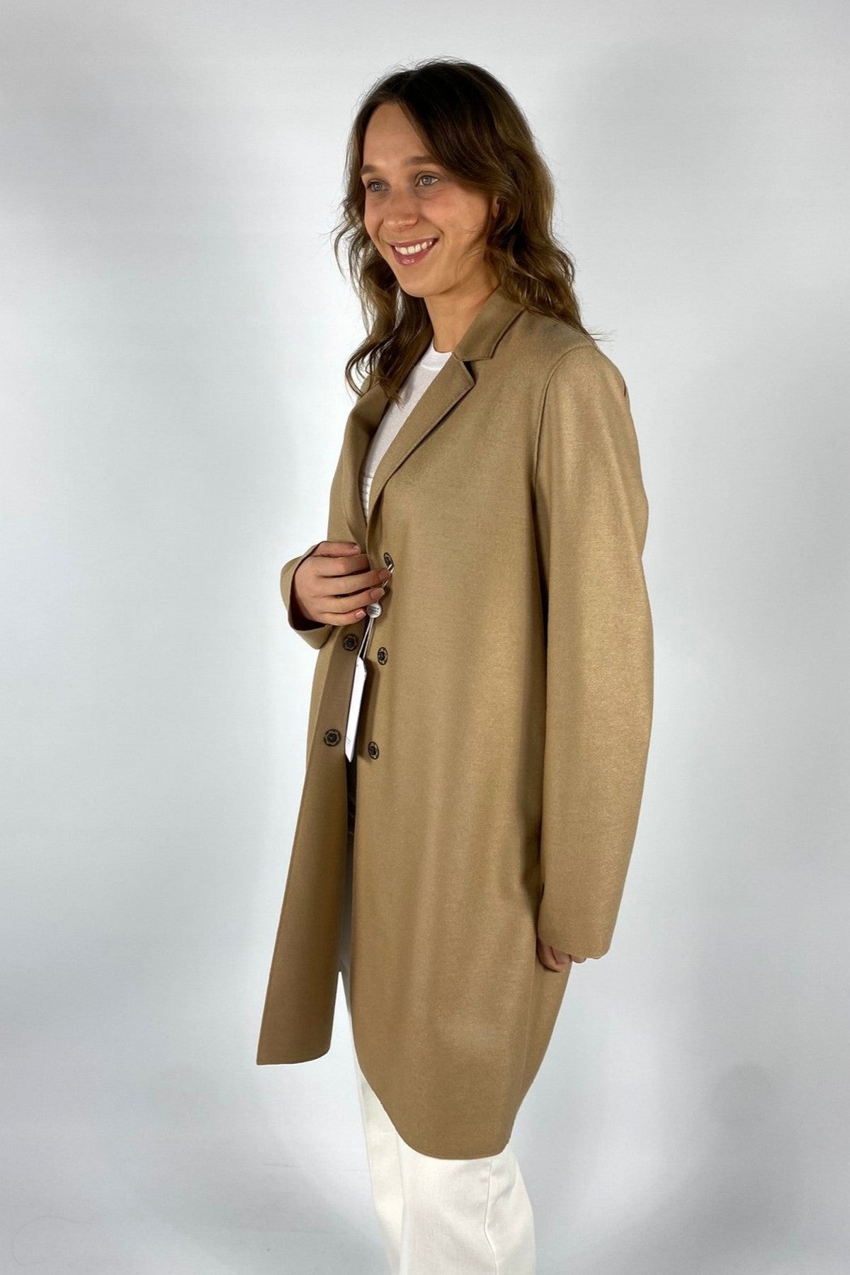 Harris Wharf - A1301MLX | 418 - Coat light pressed wool