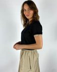Vince - V0318-79572 | 013 - Shirt mit zweifarbiger Unterlage - Schwarz Sand