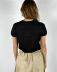 Vince - V0318-79572 | 013 - Shirt mit zweifarbiger Unterlage - Schwarz Sand