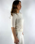 Anneclaire - D0975 001 - Sweatertrui katoenmix - ecru