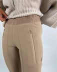 Cambio - Jordi seam 6337 724 - Hose mit Reißverschlüssen - Karamell