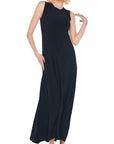 Norma Kamali - KK1263PL01 - Ärmelloses langes Swingkleid - Schwarz