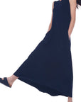 Norma Kamali - KK1263PL01 - Ärmelloses, langes Swing-Kleid - Mitternacht