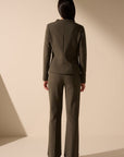 Oscar the collection - Laure trousers - Hose mit hoher Taille und geradem Bein in Rauchgrün