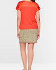 Marc Cain Shirt aus Seide und Jersey Tomatenrot – AC 48.44 J59 | 223