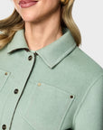 Marc Cain luxe omkeerbaar wollen jasje Silt Green – BC 12.06 W23 | 505