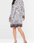 Marc Cain midi-jurk met grafische print – Purple Rose