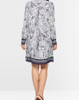 Marc Cain midi-jurk met grafische print – Purple Rose