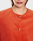 Marc Cain kort corduroy jasje met sierknopen – Tigerlily